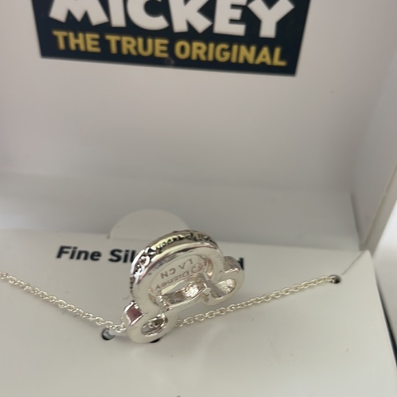 NEW Disney Mickey 90th Collection Crystal Pure Silver Gold Two-Tone 18" Necklace - Picture 7 of 7